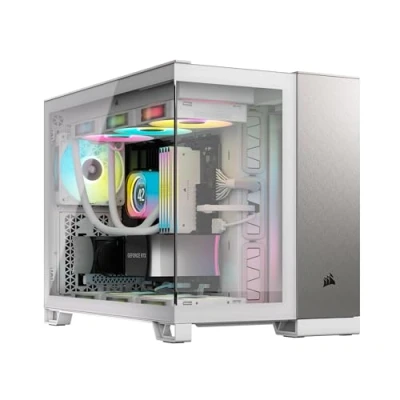 Afbeelding van CORSAIR Geh mATX 2500X (Tempered Glass) Midi tower PC behuizing Grijs, Wit