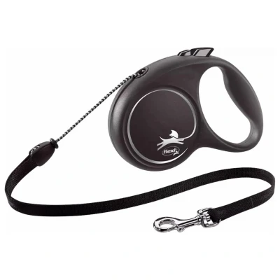 Afbeelding van Flexi Black Design Koord m 5 Hondenriem Zilver&amp;Zwart