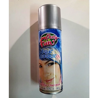 Afbeelding van Fiestas Guirca Carnaval verkleed haar verf/spray zilver spuitbus 125 ml