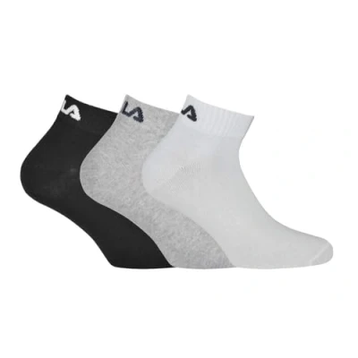Afbeelding van Fila Ankle Socks 3 Pack Paar Sokken 35 38 Grijs/Wit/Zwart
