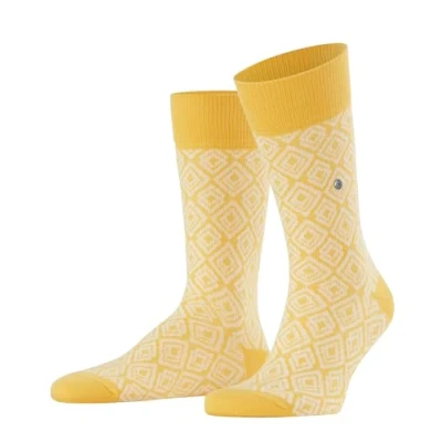 Image de Burlington Coastal Couture M So coton fantaisie 1 paire, Chaussettes Homme, Jaune Mustard 1318, 40 46