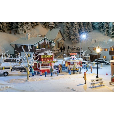 Afbeelding van Faller 1/87 2 KERSTMARKTKRAAMPJES modelbouwsets, hobbybouwspeelgoed voor kinderen, modelverf en accessoires