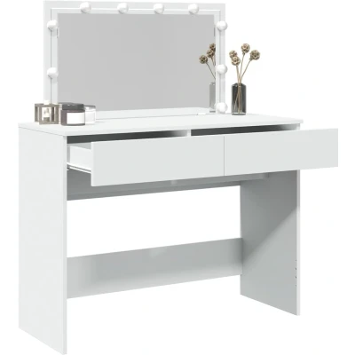 Afbeelding van Kaptafel met LED verlichting 100x40x120 cm wit