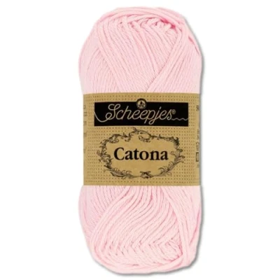 Afbeelding van Frida&#039;s Wollhaus Scheepjes 50 g Catona 100% katoen voor breien en haken Amigurumi, 109 kleuren (238 poederroze)
