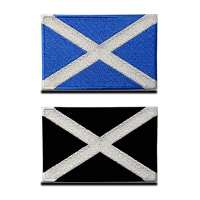 Afbeelding van 2 stuks Britse vlag Schotland Tactische Patch Militaire Embleem Applique Sluiting Haak en Gesp voor Hoed Rugzak Jassen Jeans Kleding Uniform Vest
