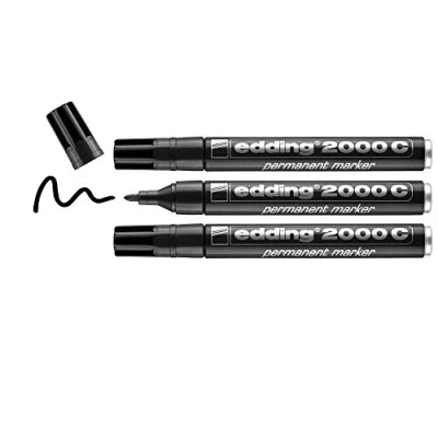 Afbeelding van Edding 2000 C Permanent Marker Blister van 3 Zwart