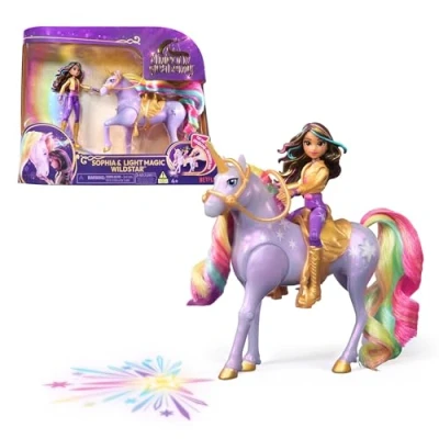 Image de Poupée Spin Master Sophia et Wildstar Magic Light Unicorn Academy