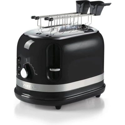 Afbeelding van Ariete 0149/02 Moderna broodrooster met tostiklemmen 6 bruiningsniveaus 2 Sleuven Reheat en Ontdooi functie 815W Zwart