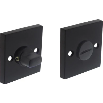 Afbeelding van Intersteel Bau stil toiletgarnituur vierkant groot (Mat zwart) 0023.318460 Onlinedeurenkopen.nl