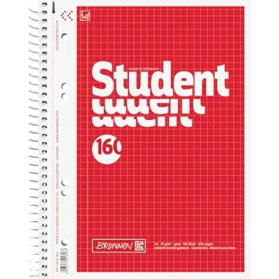 Afbeelding van Brunnen 1067802 Studentennotitieblok (A5, geruit, 70 g/m², 160 vellen)