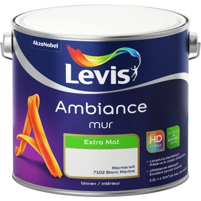 Afbeelding van Levis Ambiance muurverf extra mat 2,5l marmerwit