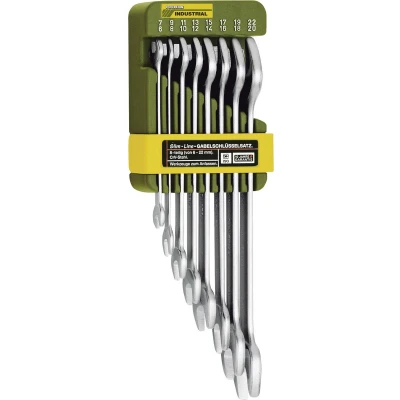 Afbeelding van Proxxon Industrial 23800 SlimLine Dubbele steeksleutelset 8 delig 6 22 mm DIN 3110, ISO 3318