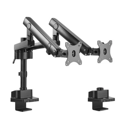 Image de Support de bureau pour double moniteurs avec ressort à gaz VESA 75x75 100x100 17 32 Maclean MC 812