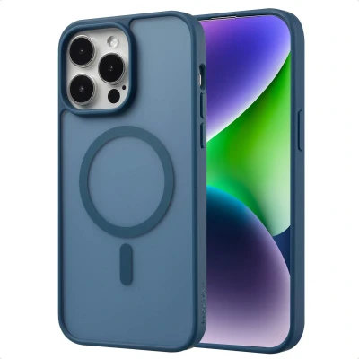 Afbeelding van imoshion Hoesje Geschikt voor iPhone 14 Pro Max Color Guard Backcover MagSafe Donkerblauw