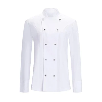 Afbeelding van MISEMIYA Cookjas voor dames Uniform Chef keukenjas Ref.8441, koksjas 848 wit