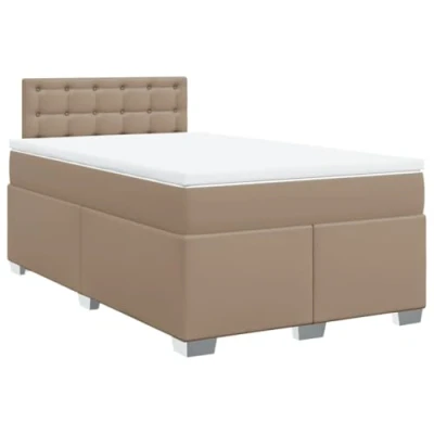 Afbeelding van vidaXL Boxspring met matras kunstleer cappuccinokleurig 120x190 cm