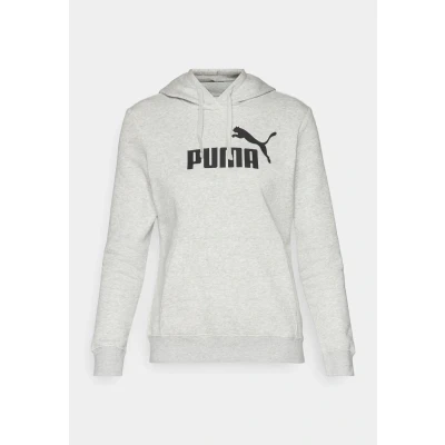 Afbeelding van Puma LOGO Hoodie Hoodie, Dames, Maat: Medium, Light gray heather