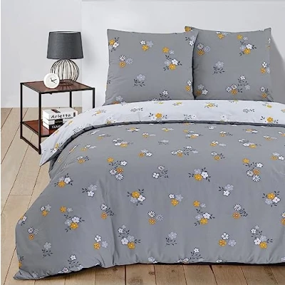 Afbeelding van Vision Leila Omkeerbaar Dekbedovertrek 240x220cm met 2 bijhorende slopen lits jumeaux bed 100% katoen