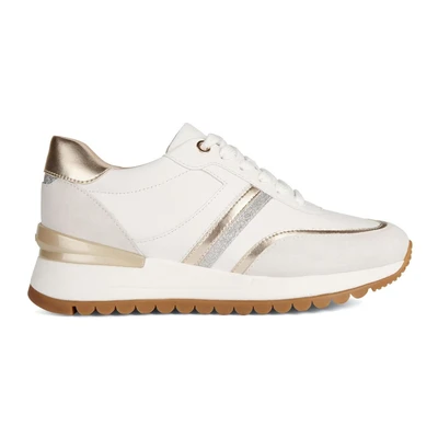Afbeelding van Geox D Desya Sneakers laag, Dames, Maat: 40, white off Leer/ synthetisch