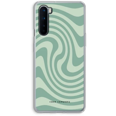 Afbeelding van Case Company® hoesje geschikt voor OnePlus Nord Swirl Groen Soft Cover Telefoonhoesje Bescherming aan alle Kanten en Schermrand