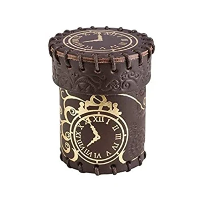 Afbeelding van Q Workshop CSTE102 Steampunk bruin &amp; goud leer, dobbelbeker
