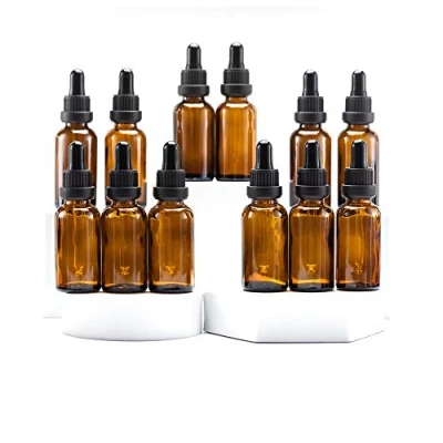 Afbeelding van Yizhao Druppelfles 30ml Amber, Pipetfles Glas met [Glazen Pipet Druppelaar],Apothekersfles voor Etherische Olie, Parfumoliën, Aromatherapie, Geuren, Vloeistof 12 Pcs