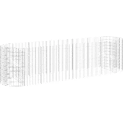Afbeelding van VidaXL Gabion plantenbak verhoogd 400x100x100 cm gegalvaniseerd ijzer