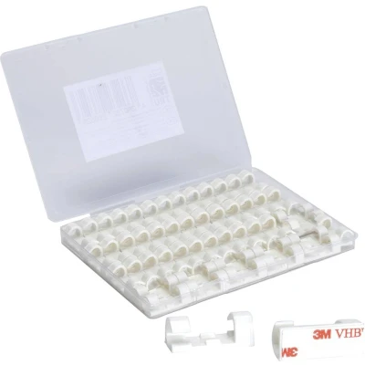 Afbeelding van TRU COMPONENTS T24CA078 Kabelhouder Zelfklevend TC 12888584 Bundel Ø (bereik) 5 tot 9 mm Wit 50 stuk(s)