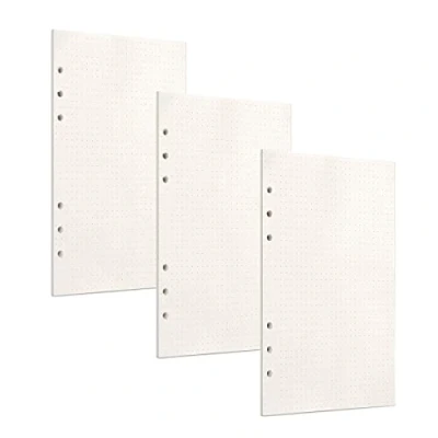 Afbeelding van PALUDO 135 vellen, A6, gestippeld, 6 gaten, navulpapier, wit, beweegbare voor navulbaar, notitieboek, dagboek