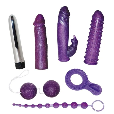 Afbeelding van Paarse vibrator Set