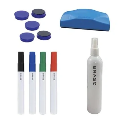 Afbeelding van BRASQ Whiteboard starterkit 4 Markers 5 Magneten Wisser Reinigingsspray