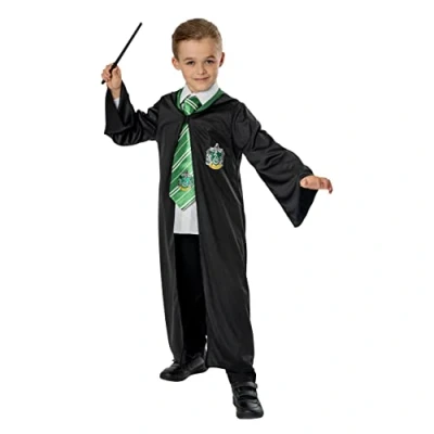 Afbeelding van Rubies Officieel Harry Potter Zwadderich kostuum voor kinderen, één maat, 4 8 jaar, Wereldboekendag, Halloween
