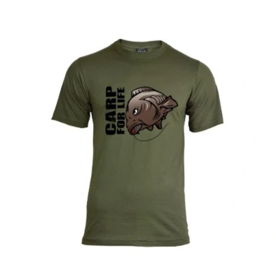 Afbeelding van House Of Carp For Life T shirt Green XL Vis