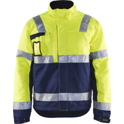 Afbeelding van Blaklader Winterjas High Vis 4862 1811 Geel/Marineblauw XL