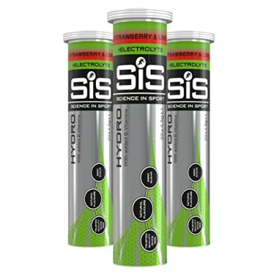 Afbeelding van Science in Sport SIS Go Hydro Bruistabletten 300mg Elektrolyten Strawberry &amp; Lime Smaak 3 x 20 Tabletten