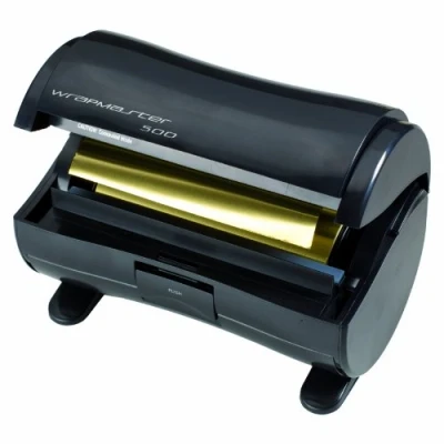 Afbeelding van Wrapmaster 500 aluminium dispenser voor haar zwart