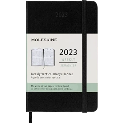 Afbeelding van Moleskine 12 Maanden Agenda 2023 Wekelijks Verticaal Pocket Harde Kaft Zwart