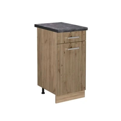 Afbeelding van Vicco Keukenonderkast R Line, Artisanaal eiken/Krachtige eik goud, 40 cm , WB Antraciet