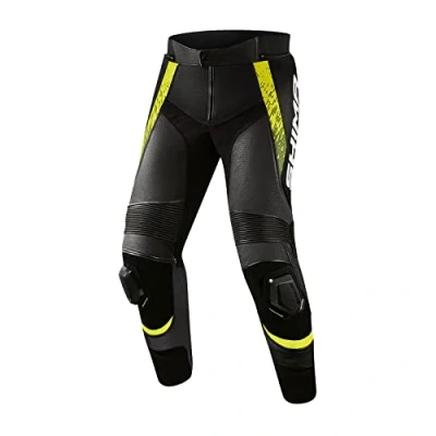 Afbeelding van SHIMA STR 2.0 Zwart Geel Leren Motorbroek Maat 54 Broek