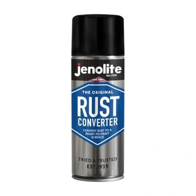 Afbeelding van JENOLITE roest converterspray, 400 ml, zet om in een schilderklaar oppervlak, gewoon op roestige oppervlakken spuiten