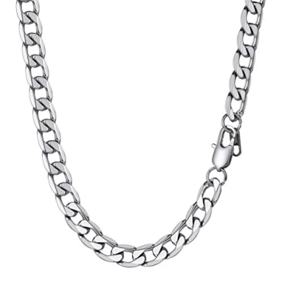 Afbeelding van PROSTEEL Herenhalsketting, Cubaans in roestvrij staal, verguld/zwart, pantserketting, 5 mm/6 mm/9 mm/13 mm, lengte 46/51/55/61/66/71/76 cm