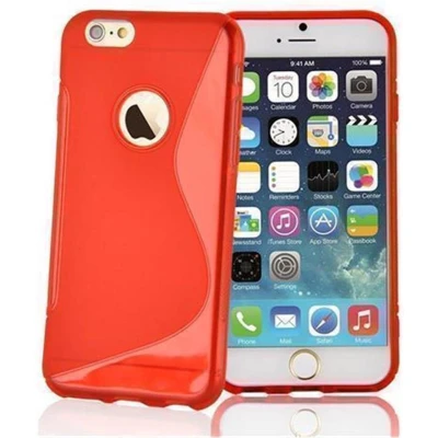Afbeelding van Cadorabo Hoesje geschikt voor Apple iPhone 6 / 6S in INFERNO ROOD Beschermhoes gemaakt van flexibel TPU silicone Case Cover