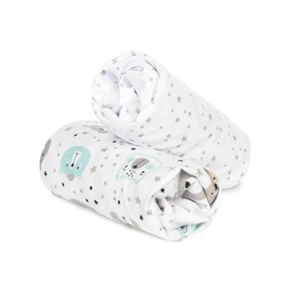 Afbeelding van FlyIdeas Hoeslakens voor Next2Me Babybedjes 50 x 83 cm, 100% Katoen, 2 STK. Wieglakens met Elastiek, Wiegjes Beddengoedset Compatibel Chicco Magic Dream Maxi Cosi Iora Kinderkraft