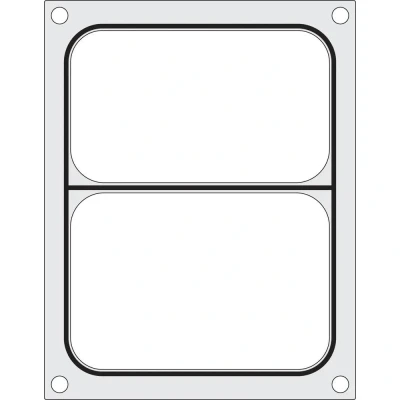 Afbeelding van Hendi Twee delige traysealer container gepolijst aluminium zwarte siliconen afdichting 227x178 mm