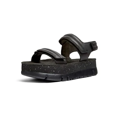 Afbeelding van Camper Oruga UP Sandalen met plateauzool, Dames, Maat: 42, Schwarz Leer