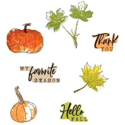 Afbeelding van Sizzix Framelits Die w/Stamps by 49 and Market A5 Pencil Line Harvest (16+7pcs) (666709)