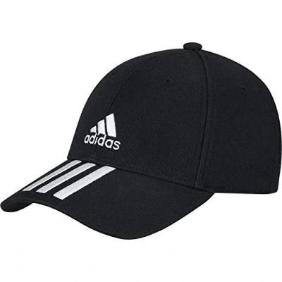 Afbeelding van Adidas Baseball 3 Stripes Twill Tennispet Junior Black Zwart Accessoires
