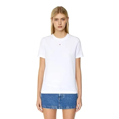 Afbeelding van Diesel Microdiv Tshirt basic, Dames, Maat: XS, White