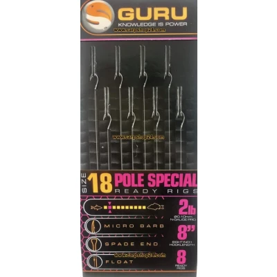 Afbeelding van Guru 8&quot; Pole Special Ready Rigs (8 pcs) Maat : 0.10mm haak 18