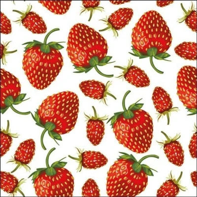 Afbeelding van Ambiente servetten 33x33cm 20 stuks Aardbeien